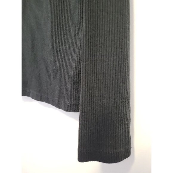 J Crew Women's Ribbed Turtleneck Black Gold Buttons On Shoulder Med Old Money - Picture 4 of 6